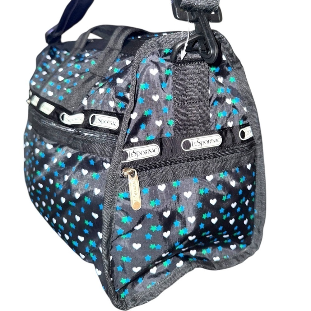 LESPORTSAC Medium Whimsical Star & Heart Duffel Bag Weekender & smaller bag - Picture 6 of 10